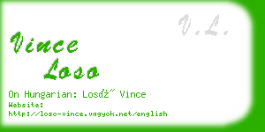 vince loso business card